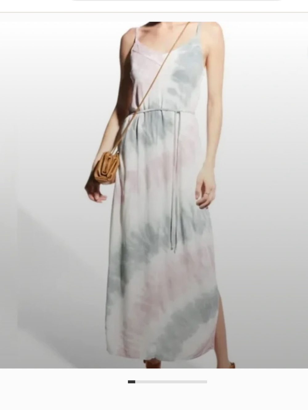 Women's Tie-Dye Maxi Dress - White, Pink,  Gray
